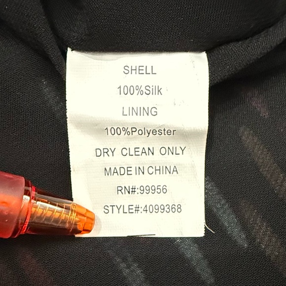 Shoshanna Silk Fit & Flare Dress Black Multicolor Confetti Print Long Sleeve Sz4 - Picture 5 of 12